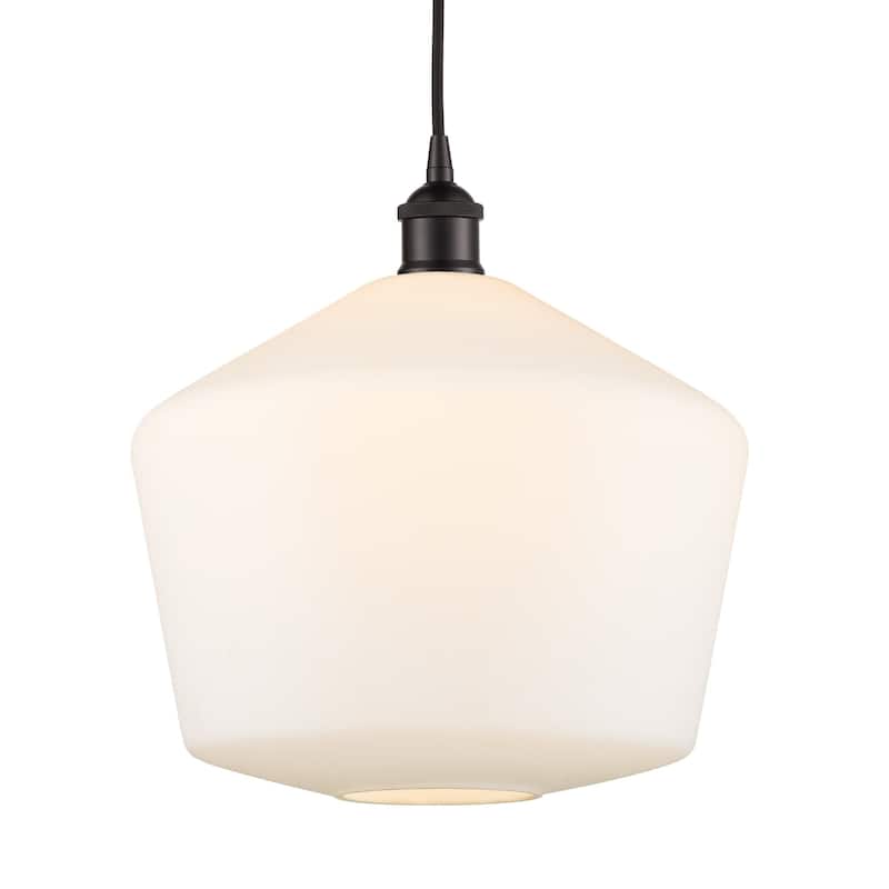 Innovations Lighting 616-1P-14-12 Cindyrella Pendant Cindyrella 12" - Oil Rubbed Bronze / Cased Matte White