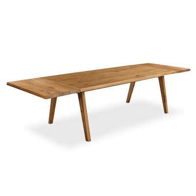 Poly and Bark Kent Solid Oak Wood Dining Table
