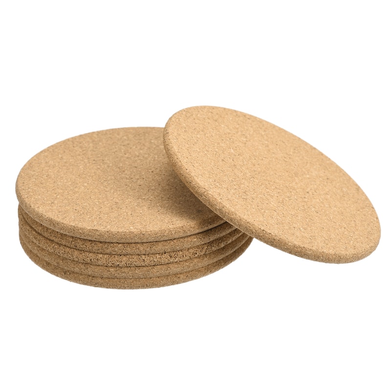 Round Coasters 5mm Thick Cork Cup Mat Pad Round Edge