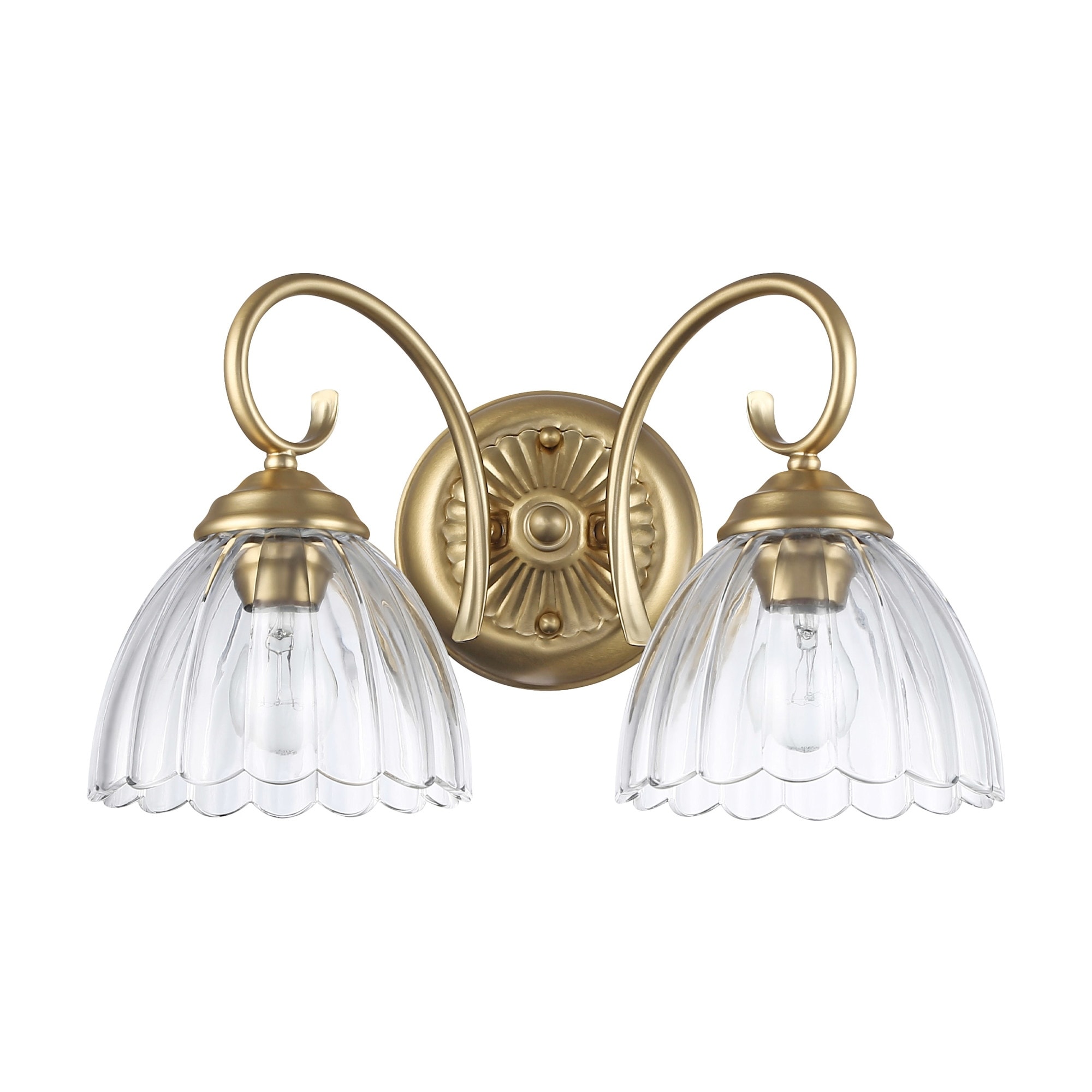 Golden Lighting 6952-BA2 CLR Audra 2 Light 7" Wide Vanity Light