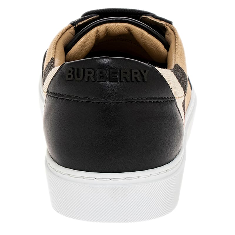 Burberry Check and Leather Sneakers