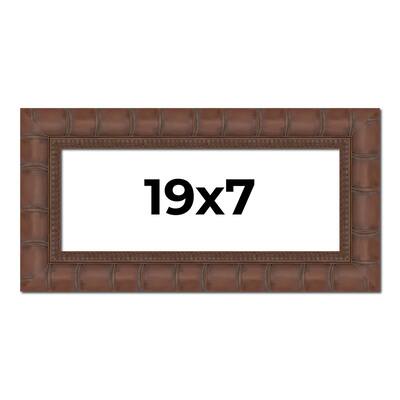 19x7 Frame Pewter Solid Wood Picture Frame Width 1.625 Inches | Interior Frame Depth 0.6875 Inches