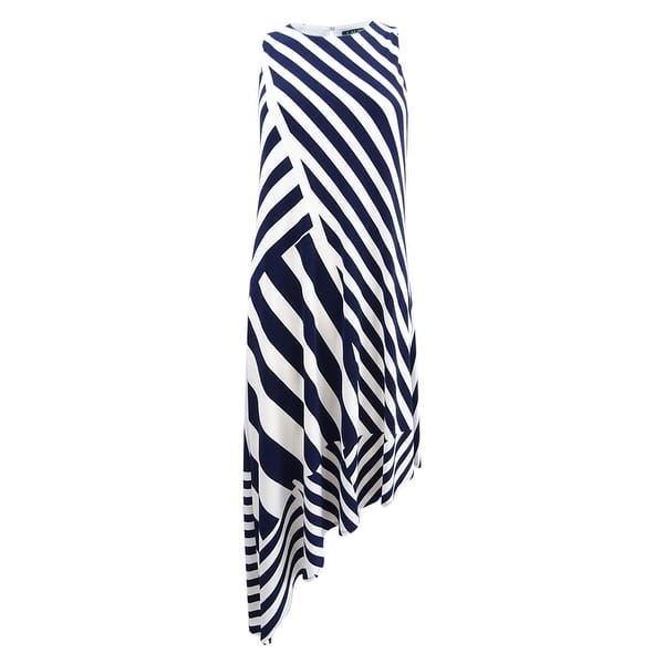 Lauren by Ralph Lauren Women's Striped Asymmetrical Dress - Bed Bath &  Beyond - 41455574