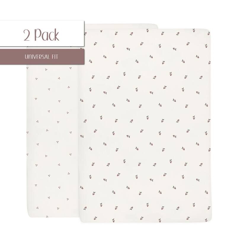 Ely's & Co. Waterproof Pack n Play - Mini Crib Sheet Set - 2 Pack - 38" x 24"