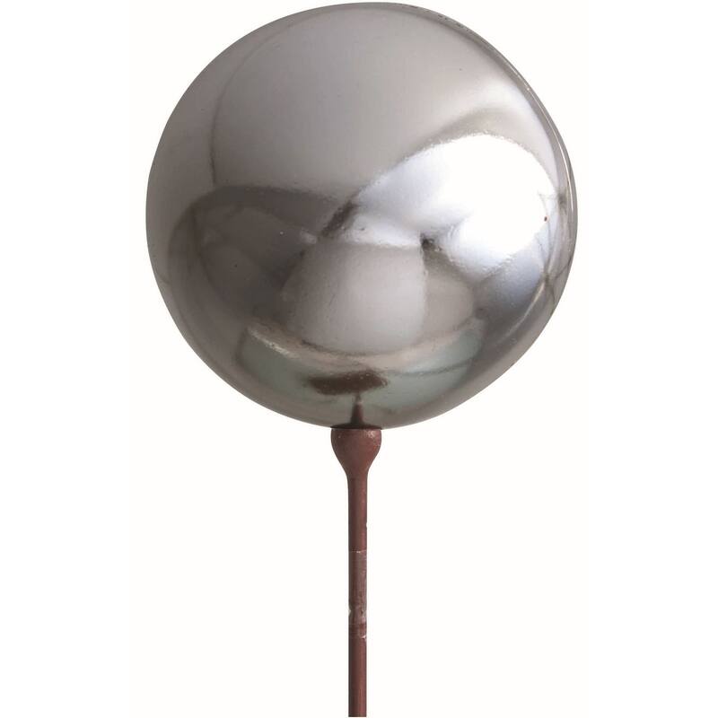 Metallic Silver Christmas Ball Pick - Silver