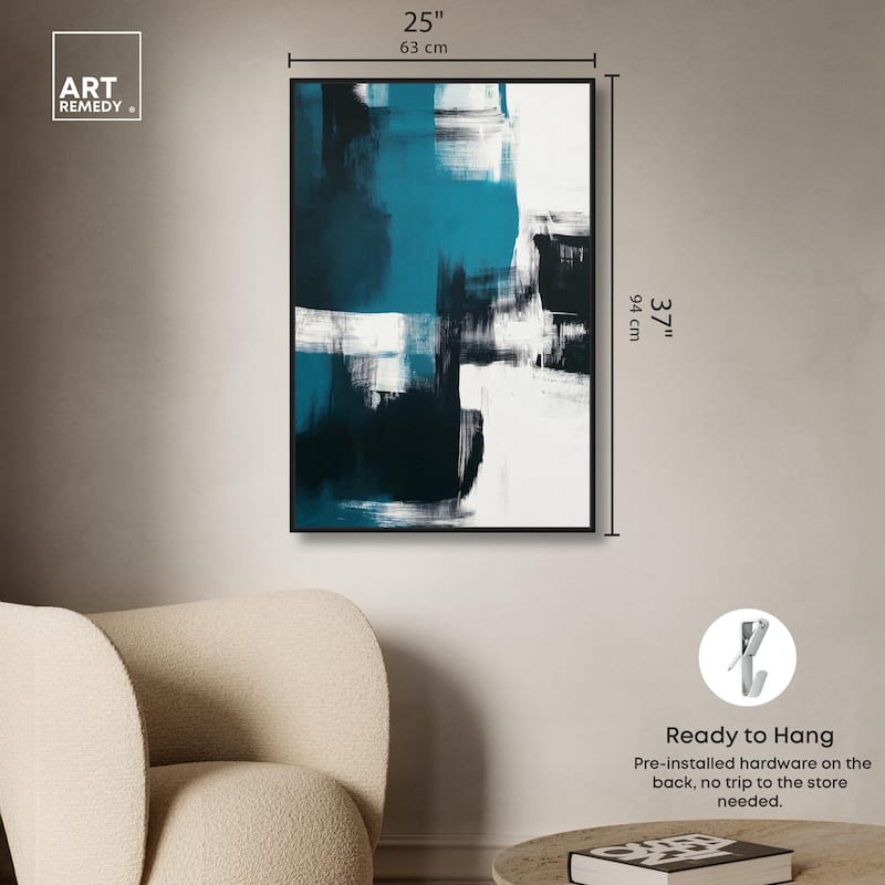 Weight of Teal Canvas by Art Remedy
