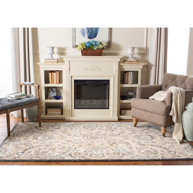 SAFAVIEH Handmade Bella Faith Modern Floral Wool Rug