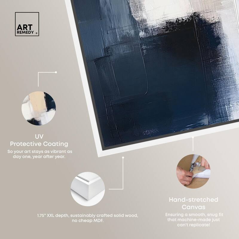Blue Mood Depth I Canvas by Art Remedy