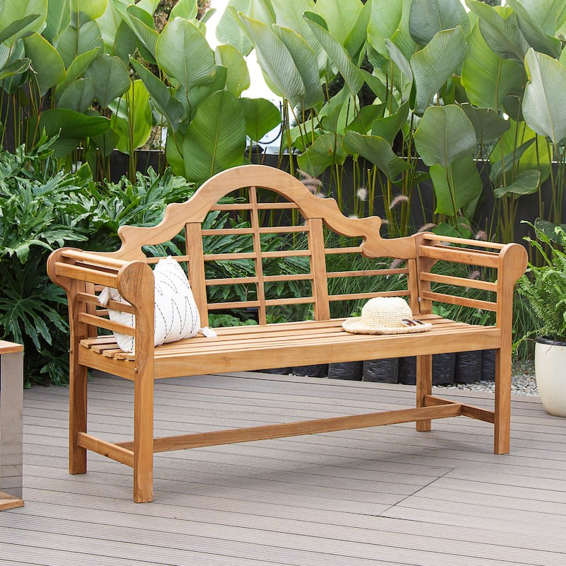 Cambridge Casual Lutyens 5ft Teak Wood Outdoor Bench - Natural Teak