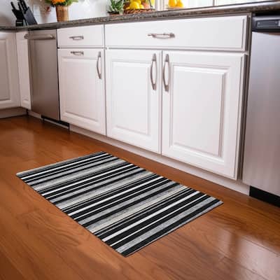 Premium Washable Super Soft Sophisticated Stripe Mayfield Rug