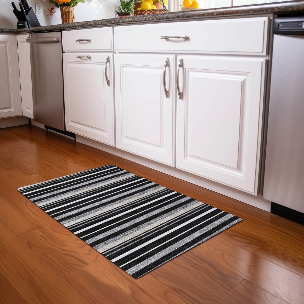 Premium Washable Super Soft Sophisticated Stripe Mayfield Rug