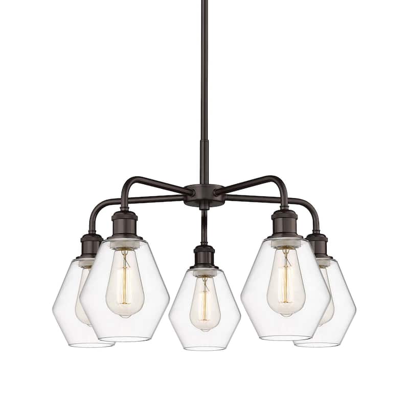 Innovations Lighting 516-5CR-16-24 Cindyrella Chandelier Cindyrella 5 - Oil Rubbed Bronze / Clear