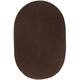 Rhody Rug Madeira Indoor/ Outdoor Braided Rounded Area Rug - Brown - 3' x 5' Oval