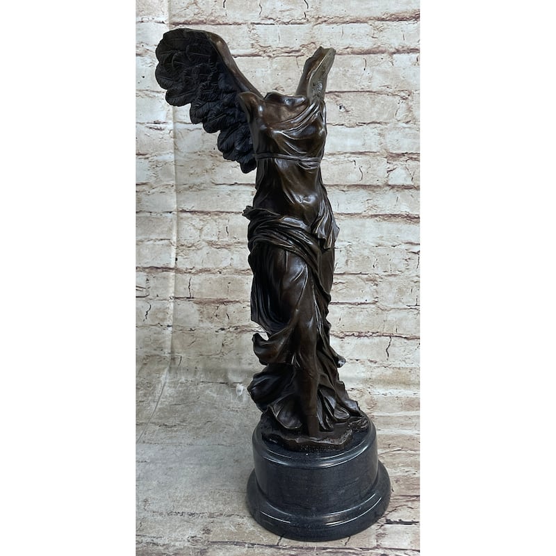 Nike Of Samothrace Winged Victory Bronze Metal Sculpture Ancient Greek Replica