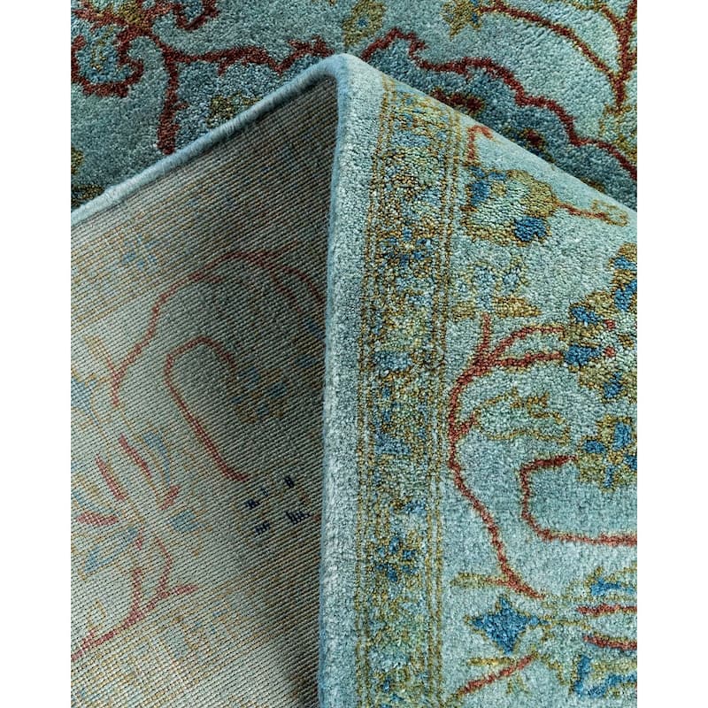 Contemporary Overdyed Wool Hand Knotted Area Rug - 3' 4" x 5' 6"