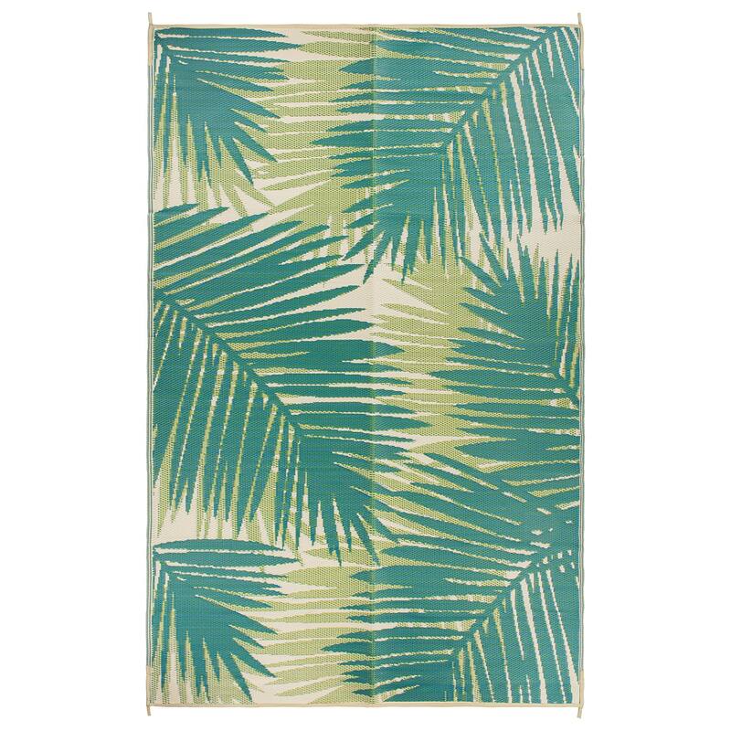 Tropical Floral Reversible Plastic Outdoor Rugs