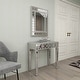 preview thumbnail 9 of 16, Grey MDF Glam Console Table (Set of 2) - S/2 31"W, 31"H