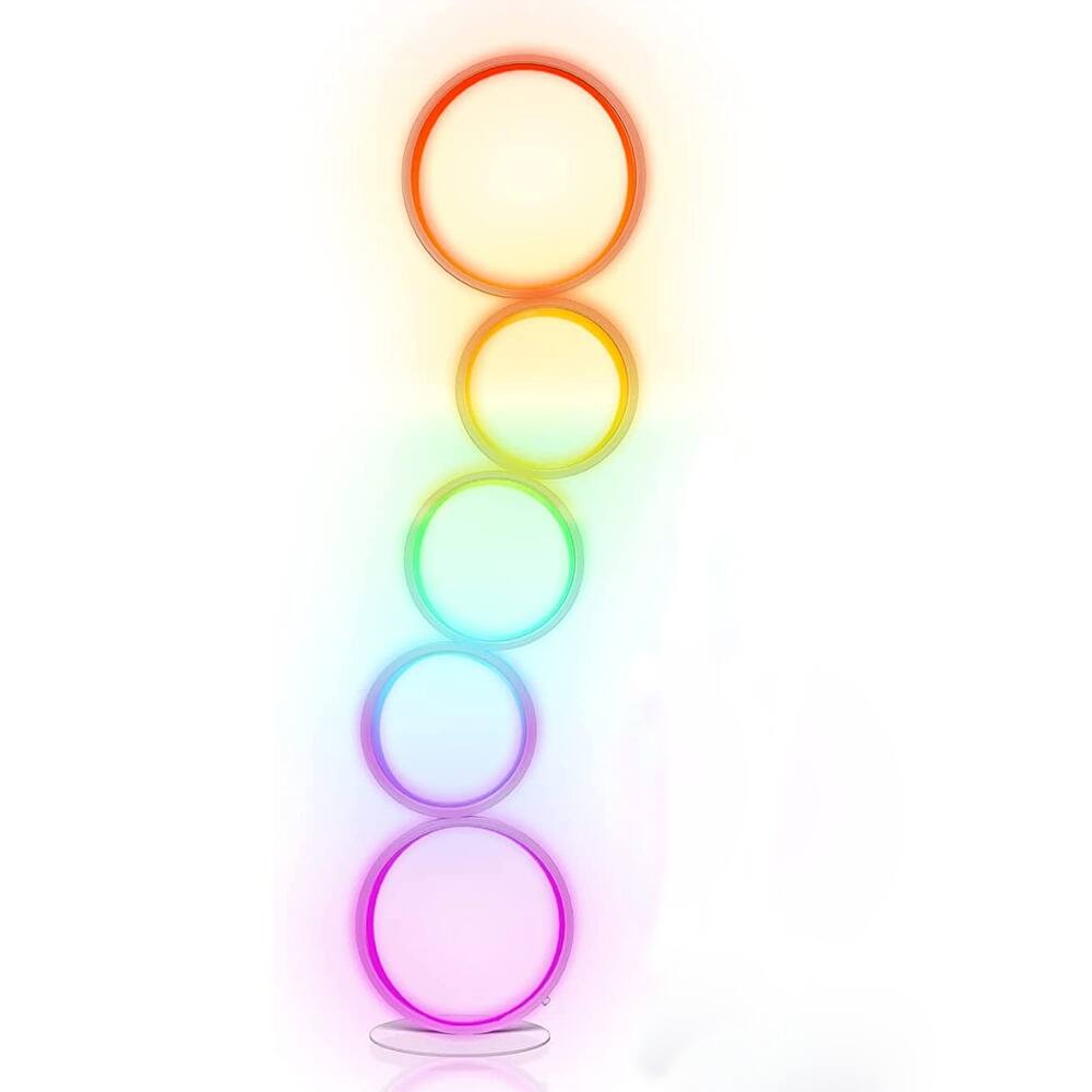 43" Stacked Rings RGB LED Floor Lamp