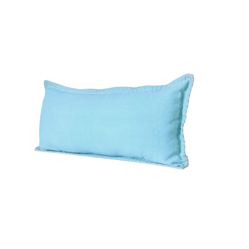 Sevita Guapo Casual Solid Stitched Edge Cotton Throw Pillow