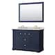 Option Dark Blue / White Carrara Marble Top / Brushed