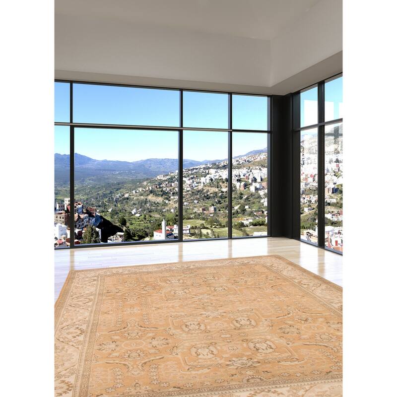 ECARPETGALLERY Hand-knotted Peshawar Finest Brown Wool Rug - 8'0 x 10'2