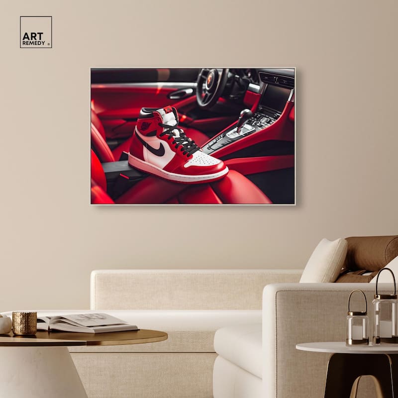Sneaker Car Red Canvas by Art Remedy