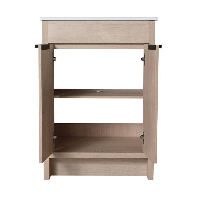Bathroom Vanity With Sink In 24/30/36 Inch, Freestanding Bathroom Vanity With Soft Close Door and Adjustable Shelf