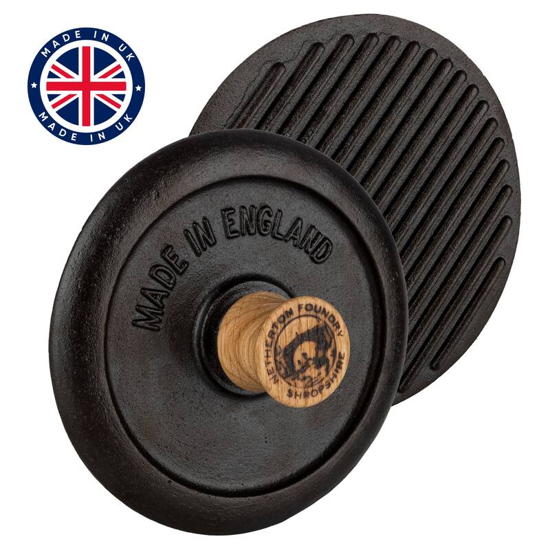 Classic Cuisine 7.25” Heavy-Duty Cast Iron Grill Press and Steak Weight