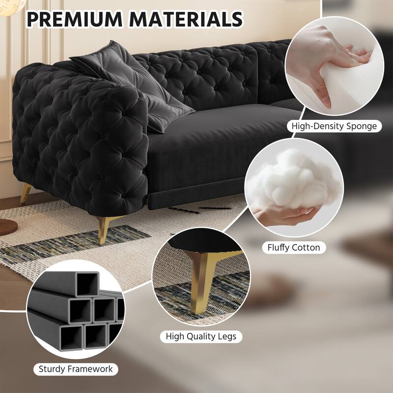 97.7" 3-in-1 Convertible Sleeper Sofa, Pull Out Sofa Bed with Ottoman, 4-Seater for Small Spaces & Apartments