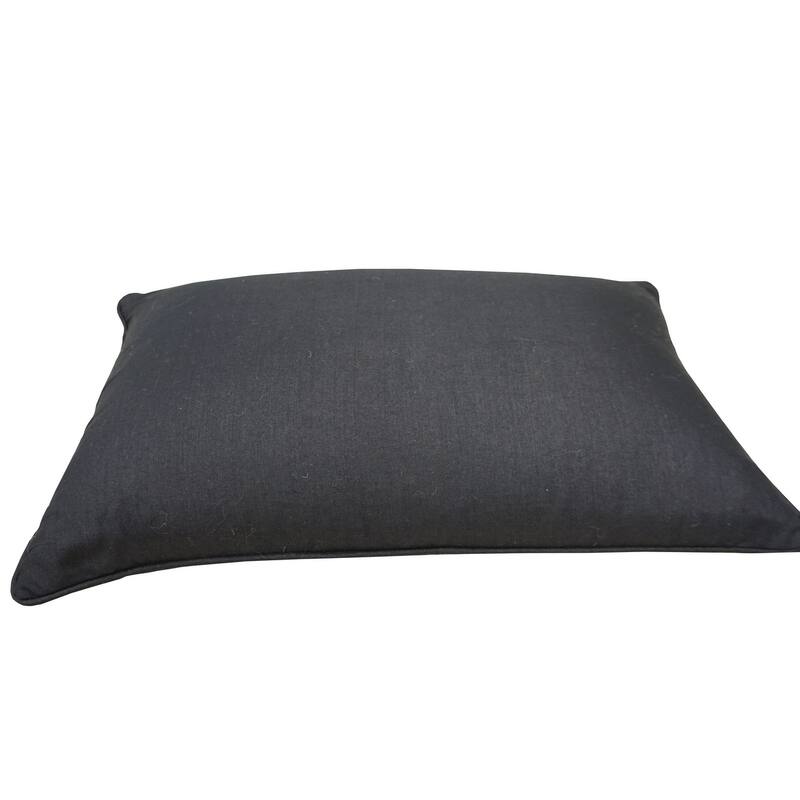 Home&Manor Premium Silk Throw Pillow Lumbar Navy