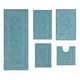 preview thumbnail 23 of 58, Classy Bathmat Collection 100% Cotton Non-Slip Bathroom Rug Set, Machine Washable Bath Rug, 5 Piece Bath Mat Set with Contour