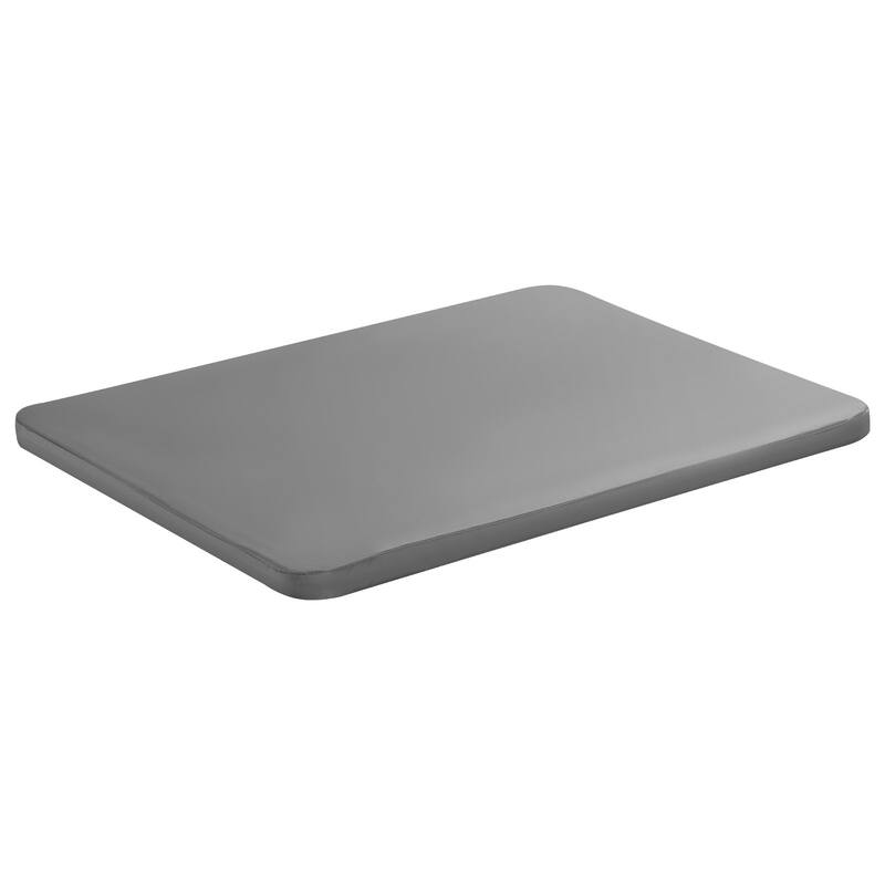 Grey Oxford Fabric Heavy-Duty Wooden Bunkie Board with Modular Design and Breathable Cover