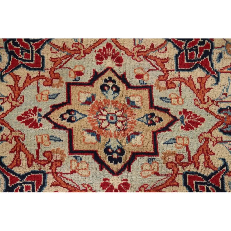 Traditional Kashmar Vintage Persian Area Rug Hand-Knotted Wool Carpet - 9'6" x 12'11"