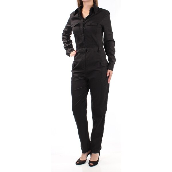 black button up jumpsuit