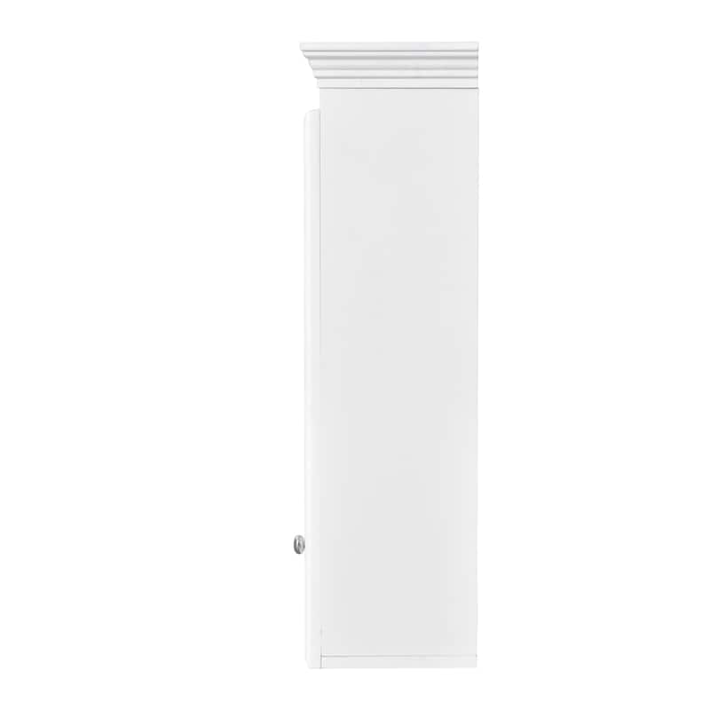 Roomfitters Wall Mounted Medicine Cabinet, Bathroom Cabinet with 2 Glass Doors, Over Toilet Storage Organizer, White