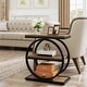 preview thumbnail 8 of 29, 3 Tiers End Table, Wood Side Table for Living Room, Slim Nightstand