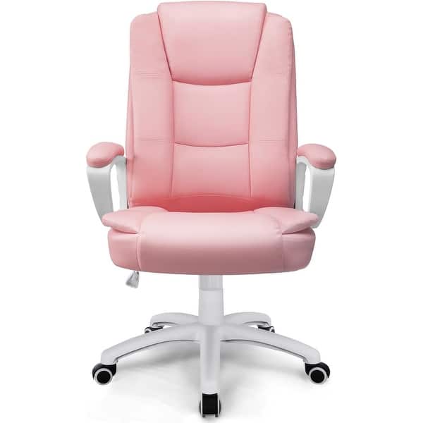 550 LBS Big And Tall Office Chair - Extra Wide Ergonomic Executive Chair With Adjustable Lumbar Support, Pink