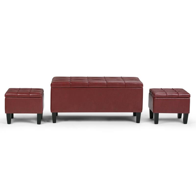 WYNDENHALL Lancaster 44 inch Wide Contemporary Rectangle Storage Ottoman