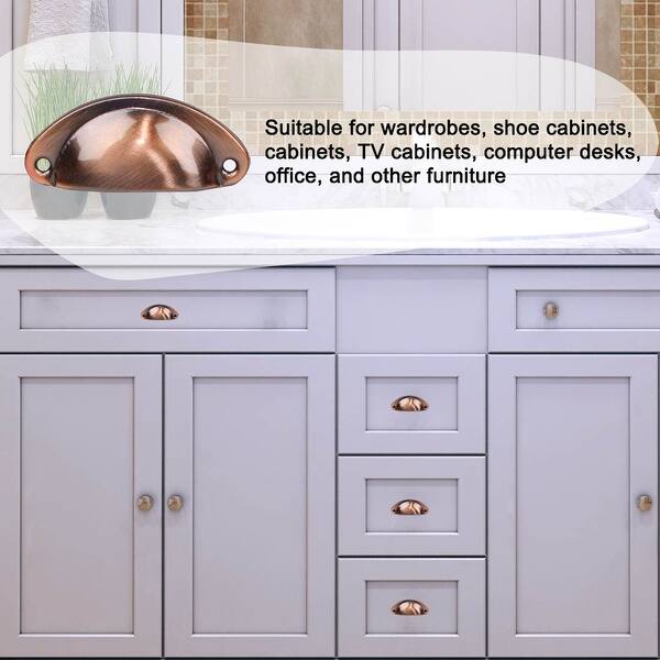 Bin Cup Pulls Handles Brushed 1 6 Hole Center For Dresser 10pcs Brushed Copper Tone On Sale Overstock 28848816