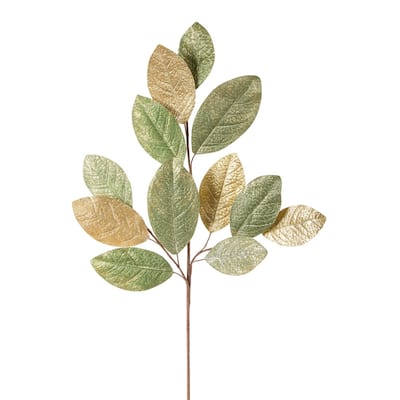 Magnolia Leaf Spray 32"H (Set of 12) Polyester - Green