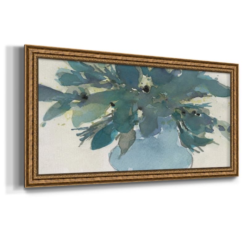 Blue Vintage Charm I Premium Framed Canvas- Ready to Hang