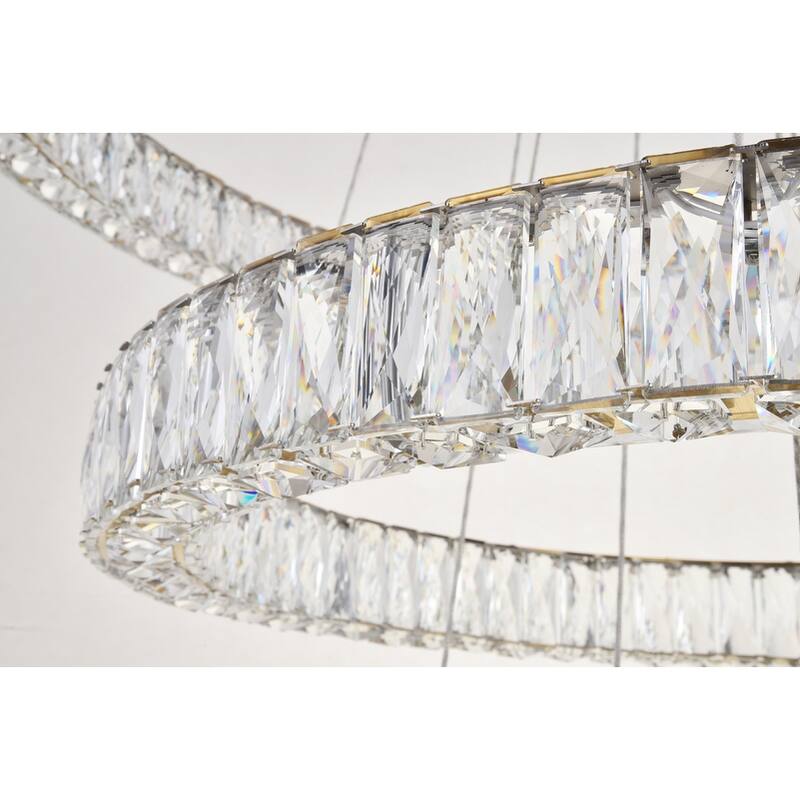 Madelyn 7-Light LED Chandelier Clear Royal Cut Crystal - 34"W X 38.3"H