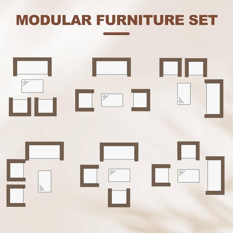 4 Pieces Rattan Wicker Chairs with Glass Coffee Table