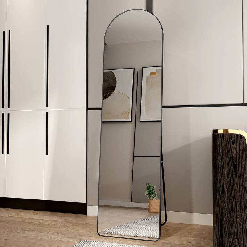 Modern, minimalist, full length mirrors, bathroom vanity mirrors, bedroom porches, clothing stores. - Black