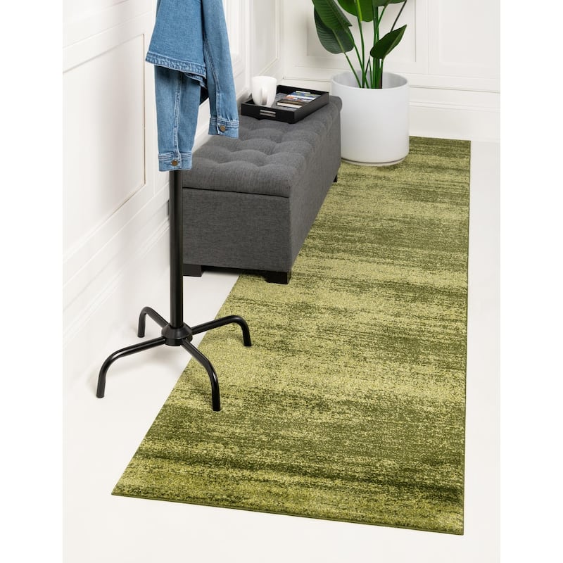 Contemporary Weby Collection Area Rug - 2'7"x10' - Green