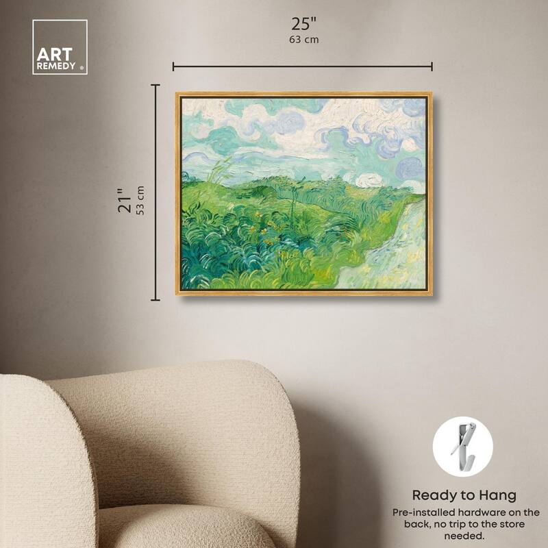 Green Wheat Fields Canvas by Art Remedy