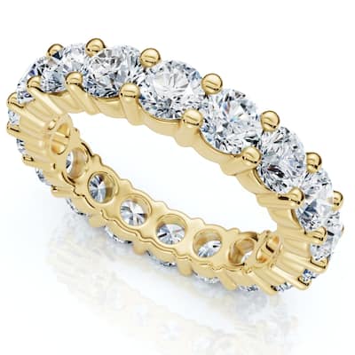 4 Carat Diamond Eternity Ring Yellow Gold