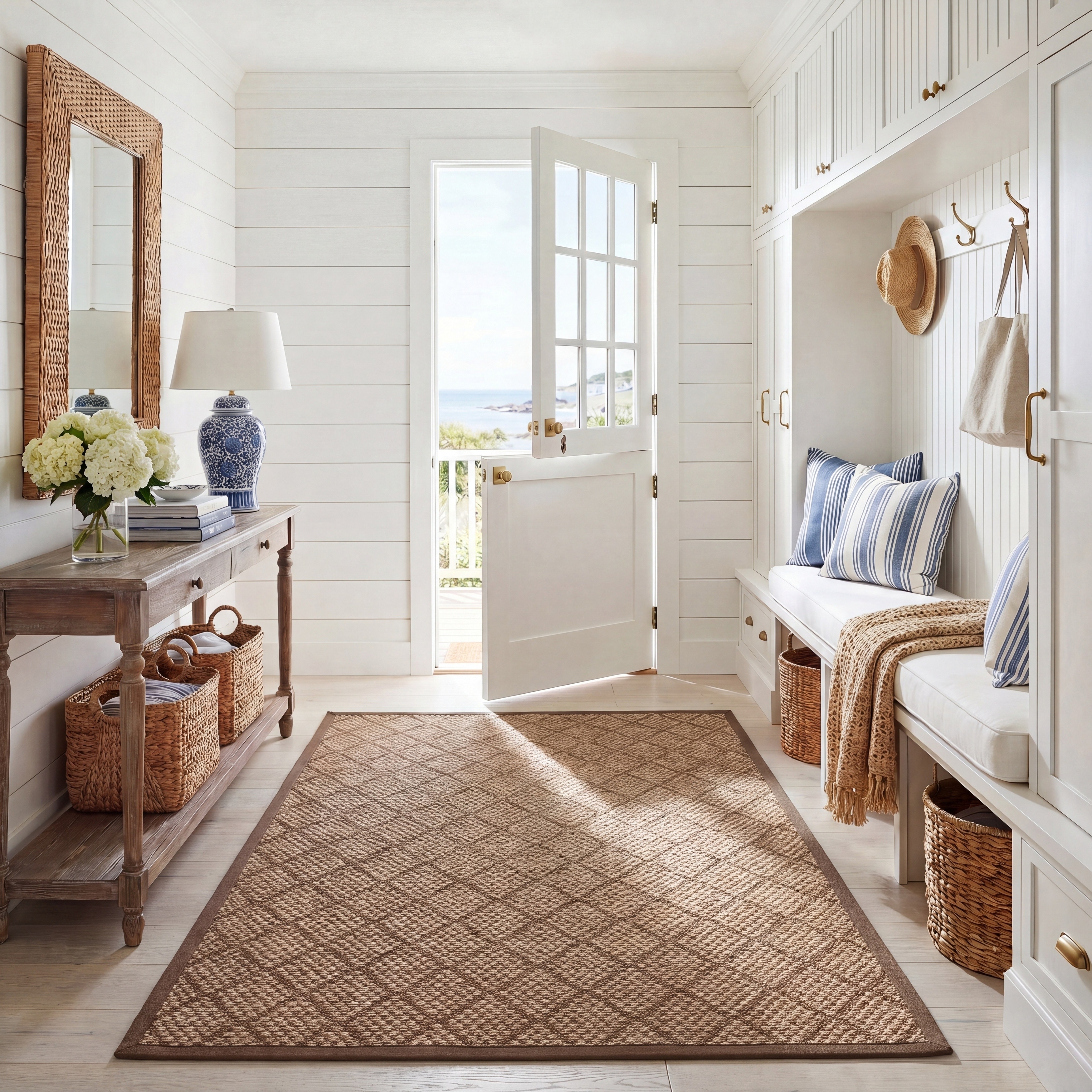 SAFAVIEH Natural Fiber Tytti Trellis Sisal Rug