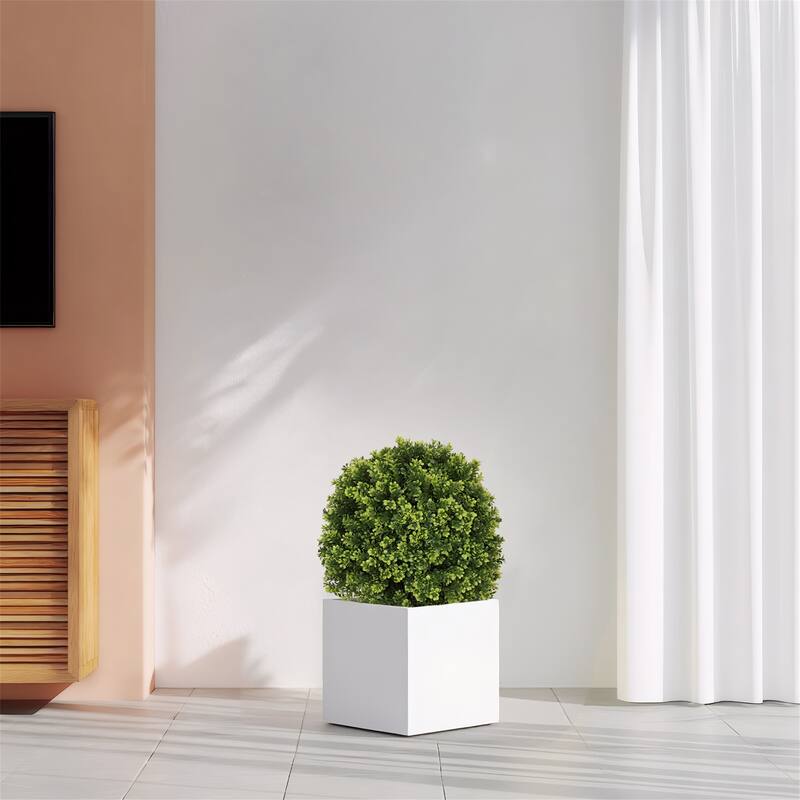 2-Pack 22in Artificial Topiary Boxwood Ball Trees