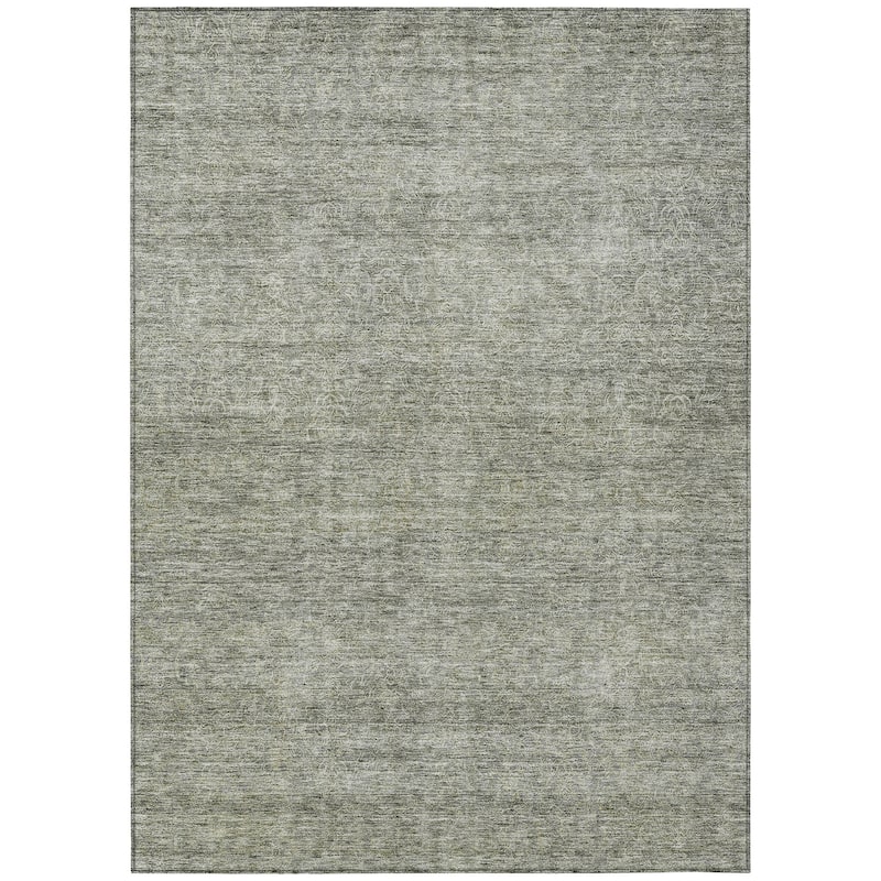 Machine Washable Indoor/ Outdoor Ombre Solid Chantille Rug